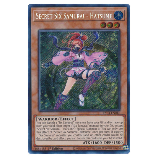 Yu-Gi-Oh! - Quarter Century Bonanza - Secret Six Samurai - Hatsume (Secret Rare) RA03-EN016
