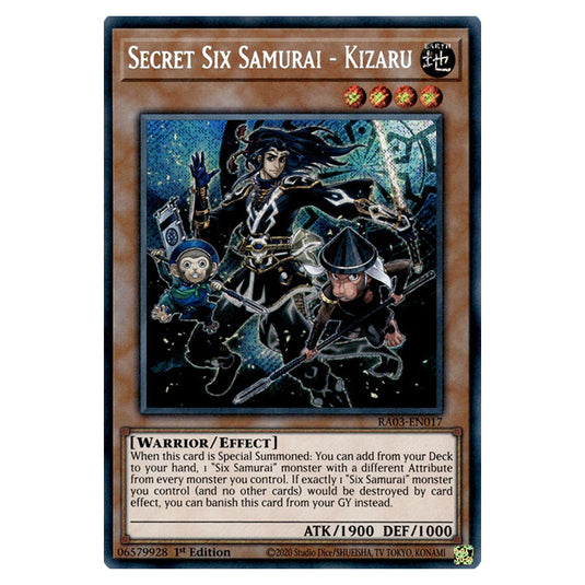 Yu-Gi-Oh! - Quarter Century Bonanza - Secret Six Samurai - Kizaru (Secret Rare) RA03-EN017