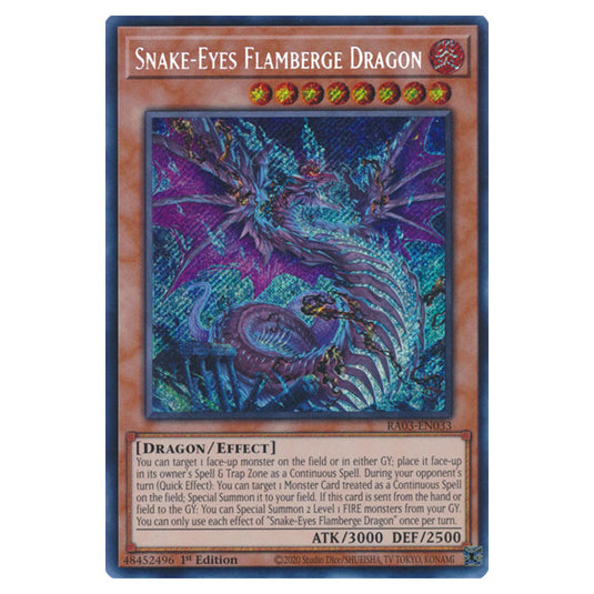 Yu-Gi-Oh! - Quarter Century Bonanza - Snake-Eyes Flamberge Dragon (Secret Rare) RA03-EN033