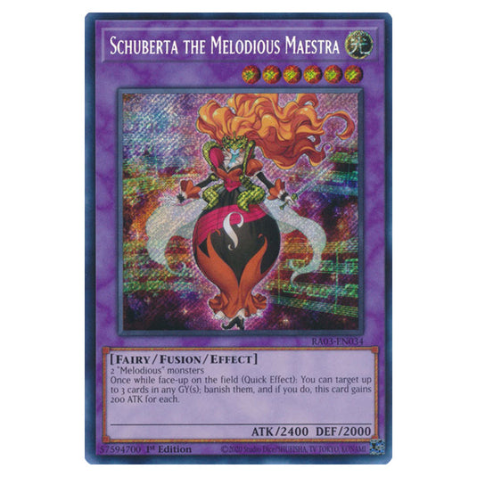 Yu-Gi-Oh! - Quarter Century Bonanza - Schuberta the Melodious Maestra (Secret Rare) RA03-EN034