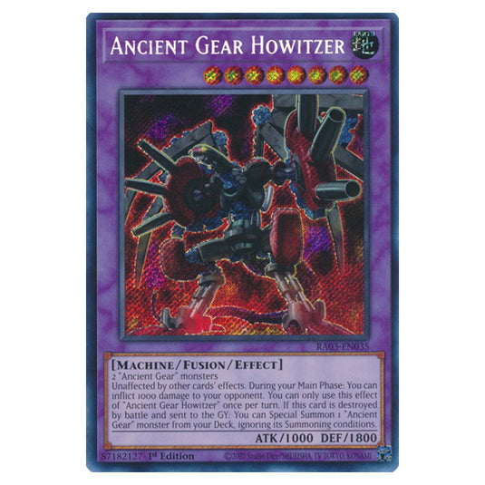 Yu-Gi-Oh! - Quarter Century Bonanza - Ancient Gear Howitzer (Secret Rare) RA03-EN035