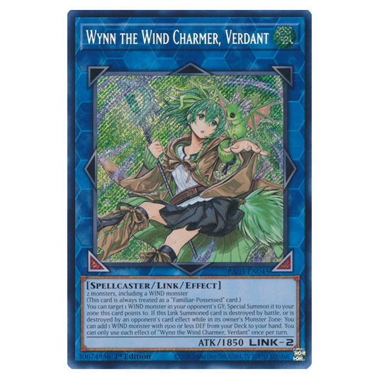 Yu-Gi-Oh! - Quarter Century Bonanza - Wynn the Wind Charmer, Verdant (Secret Rare) RA03-EN045