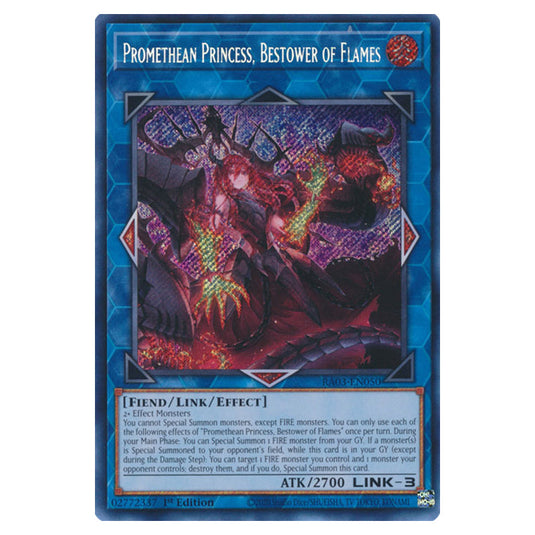 Yu-Gi-Oh! - Quarter Century Bonanza - Promethean Princess, Bestower of Flames (Secret Rare) RA03-EN050