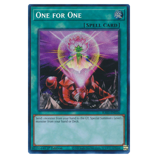 Yu-Gi-Oh! - Quarter Century Bonanza - One for One (Secret Rare) RA03-E Yu-Gi-Oh! - Quarter Century Bonanza - One for One (Secret Rare) RA03-E