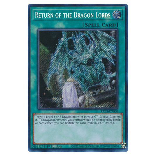 Yu-Gi-Oh! - Quarter Century Bonanza - Return of the Dragon Lords (Secret Rare) RA03-EN060