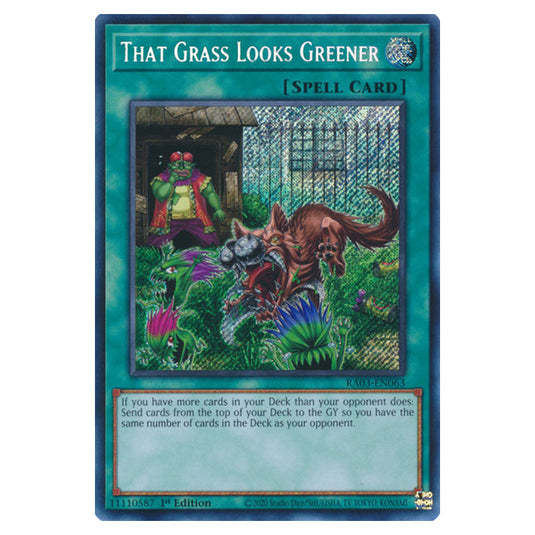 Yu-Gi-Oh! - Quarter Century Bonanza - That Grass Looks Greener (Secret Rare) RA03-EN063