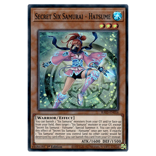 Yu-Gi-Oh! - Quarter Century Bonanza - Secret Six Samurai - Hatsume (Super Rare) RA03-EN016