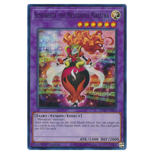 Yu-Gi-Oh! - Quarter Century Bonanza - Schuberta the Melodious Maestra (Super Rare) RA03-EN034