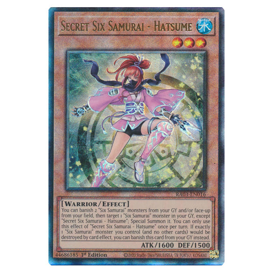 Yu-Gi-Oh! - Quarter Century Bonanza - Secret Six Samurai - Hatsume (Ultimate Rare) RA03-EN016
