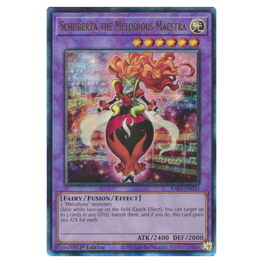 Yu-Gi-Oh! - Quarter Century Bonanza - Schuberta the Melodious Maestra (Ultimate Rare) RA03-EN034