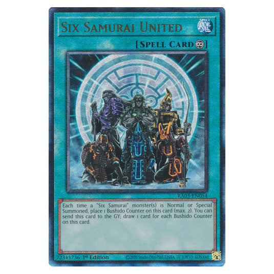 Yu-Gi-Oh! - Quarter Century Bonanza - Six Samurai United (Ultimate Rare) RA03-EN054