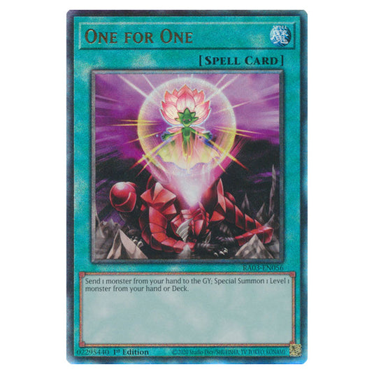 Yu-Gi-Oh! - Quarter Century Bonanza - One for One (Ultimate Rare) RA03-EN056