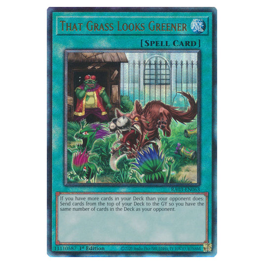 Yu-Gi-Oh! - Quarter Century Bonanza - That Grass Looks Greener (Ultimate Rare) RA03-EN063