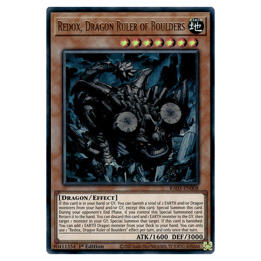 Yu-Gi-Oh! - Quarter Century Bonanza - Redox, Dragon Ruler of Boulders (Ultra Rare) RA03-EN008