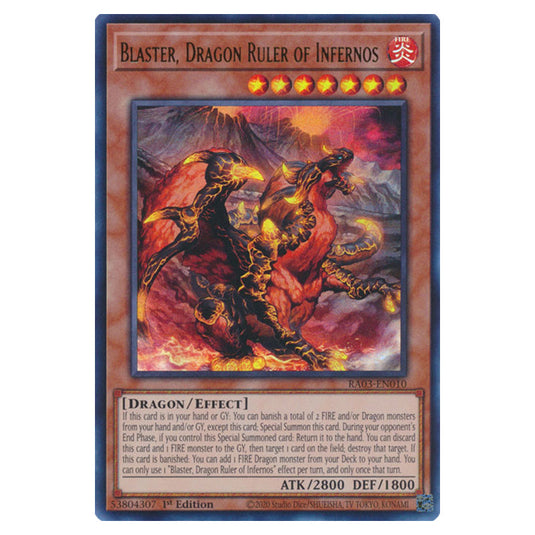 Yu-Gi-Oh! - Quarter Century Bonanza - Blaster, Dragon Ruler of Infernos (Ultra Rare) RA03-EN010