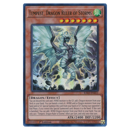 Yu-Gi-Oh! - Quarter Century Bonanza - Tempest, Dragon Ruler of Storms (Ultra Rare) RA03-EN011