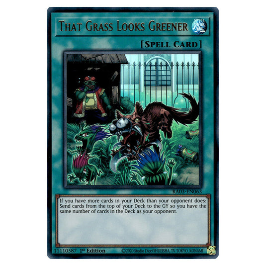 Yu-Gi-Oh! - Quarter Century Bonanza - That Grass Looks Greener (Ultra Rare) RA03-EN063