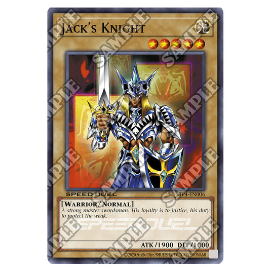 Jack's Knight STP4-EN006 card from the Yu-Gi-Oh! set Speed Duel Tournament Pack 4