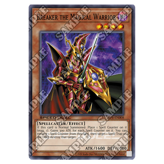 Breaker the Magical Warrior STP4-EN008 card from the Yu-Gi-Oh! set Speed Duel Tournament Pack 4