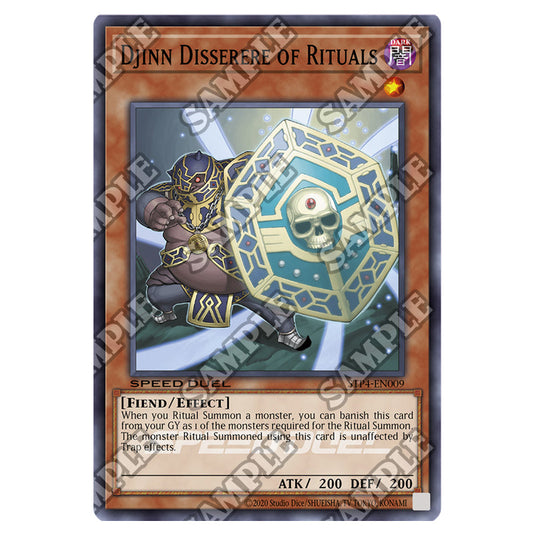 Djinn Disserere of Rituals STP4-EN009 card from the Yu-Gi-Oh! set Speed Duel Tournament Pack 4