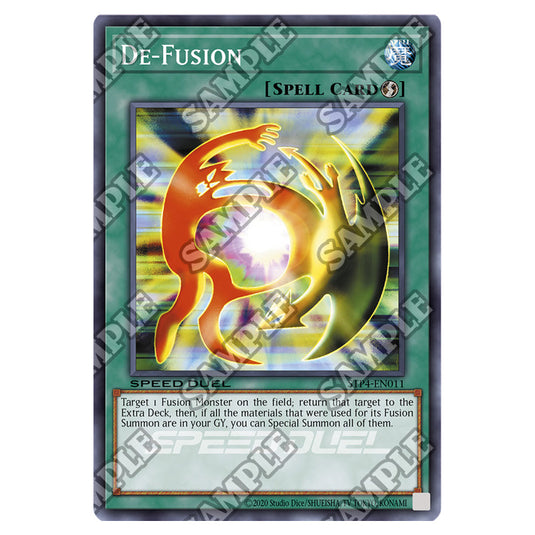 De-Fusion STP4-EN011 card from the Yu-Gi-Oh! set Speed Duel Tournament Pack 4