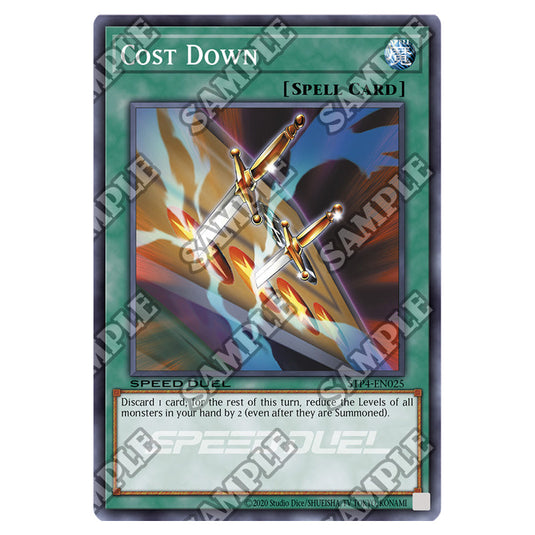 Cost Down STP4-EN025 card from the Yu-Gi-Oh! set Speed Duel Tournament Pack 4