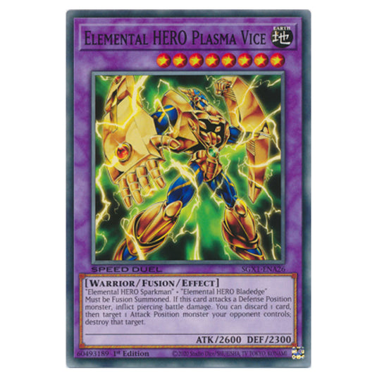 Elemental HERO Plasma Vice STP5-EN003 card from the Yu-Gi-Oh! set Speed Duel Tournament Pack 5