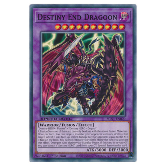 Destiny End Dragoon STP5-EN004 card from the Yu-Gi-Oh! set Speed Duel Tournament Pack 5