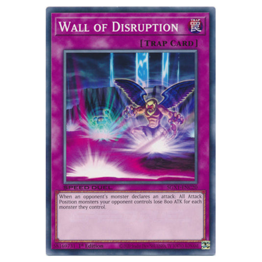 Wall of Disruption STP5-EN005 card from the Yu-Gi-Oh! set Speed Duel Tournament Pack 5