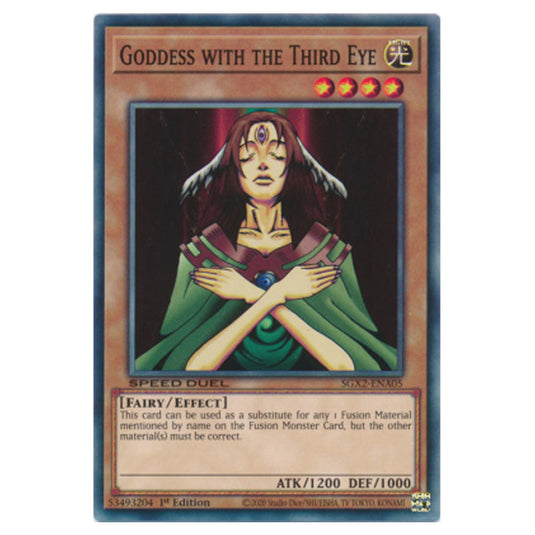 Goddess with the Third Eye STP5-EN006 card from the Yu-Gi-Oh! set Speed Duel Tournament Pack 5