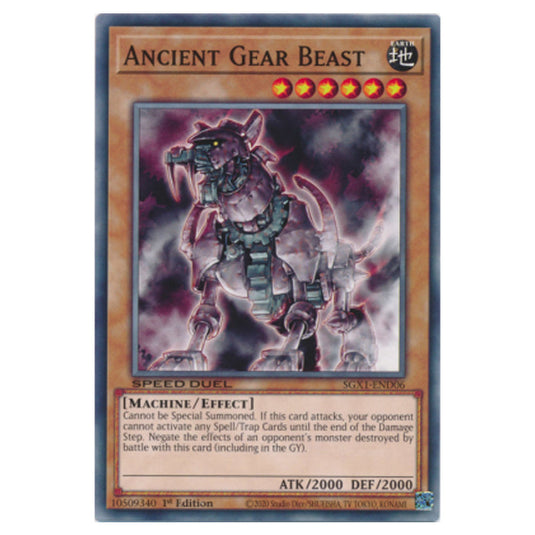 Ancient Gear Beast STP5-EN007 card from the Yu-Gi-Oh! set Speed Duel Tournament Pack 5