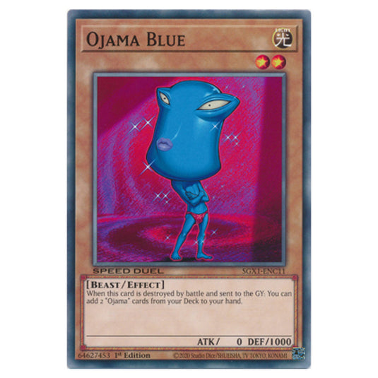 Ojama Blue STP5-EN012 card from the Yu-Gi-Oh! set Speed Duel Tournament Pack 5