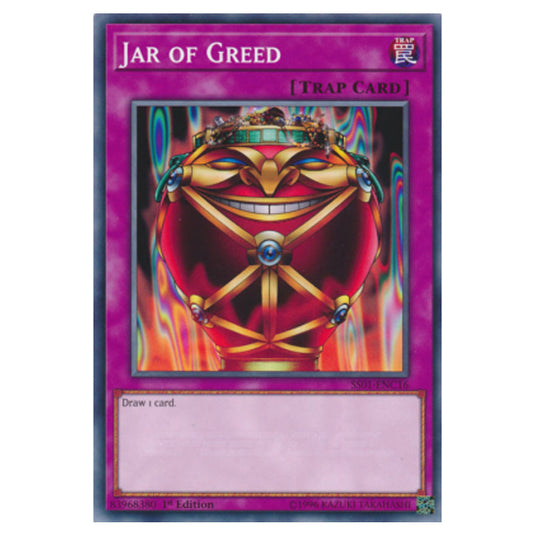 Jar of Greed STP5-EN015 card from the Yu-Gi-Oh! set Speed Duel Tournament Pack 5