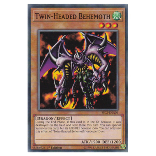 Twin-Headed Behemoth STP5-EN018 card from the Yu-Gi-Oh! set Speed Duel Tournament Pack 5