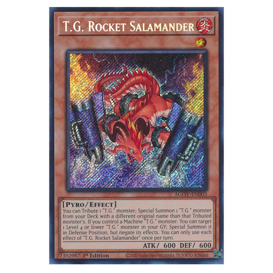 Yu-Gi-Oh! - Age of Overlord - T.G. Rocket Salamander (Secret Rare) AGOV-EN003