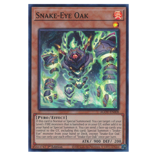 Yu-Gi-Oh! - Age of Overlord - Snake-Eye Oak (Super Rare) AGOV-EN008