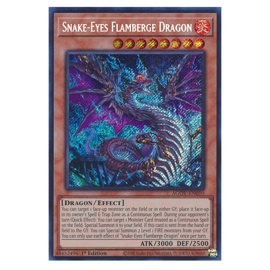 Yu-Gi-Oh! - Age of Overlord - Snake-Eyes Flamberge Dragon (Secret Rare) AGOV-EN010