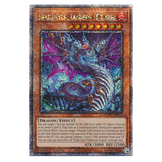 Yu-Gi-Oh! - Age of Overlord - Snake-Eyes Flamberge Dragon (Quarter Century Secret Rare) AGOV-EN010a