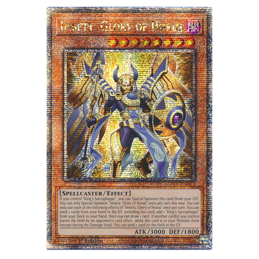 Yu-Gi-Oh! - Age of Overlord - Imsety, Glory of Horus (Quarter Century Secret Rare) AGOV-EN011a