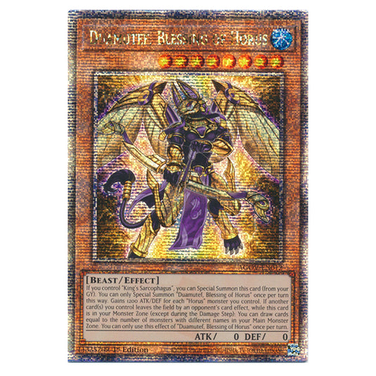 Yu-Gi-Oh! - Age of Overlord - Duamutef, Blessing of Horus (Quarter Century Secret Rare) AGOV-EN012a