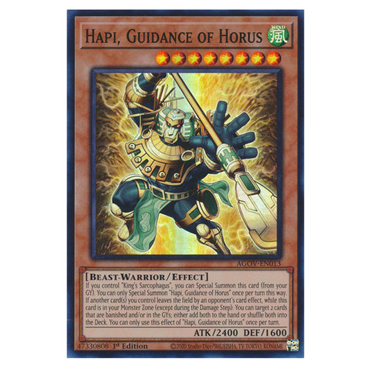 Yu-Gi-Oh! - Age of Overlord - Hapi, Guidance of Horus (Super Rare) AGOV-EN013