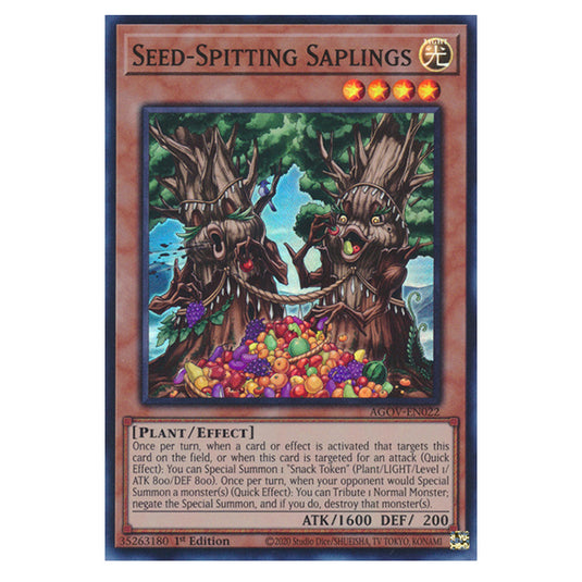 Yu-Gi-Oh! - Age of Overlord - Seed-Spitting Saplings (Super Rare) AGOV-EN022