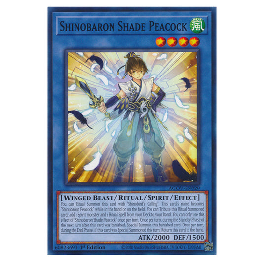 Yu-Gi-Oh! - Age of Overlord - Shinobaron Shade Peacock (Common) AGOV-EN029