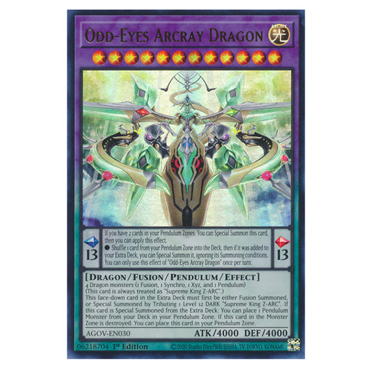 Yu-Gi-Oh! - Age of Overlord - Odd-Eyes Arcray Dragon (Ultra Rare) AGOV-EN030