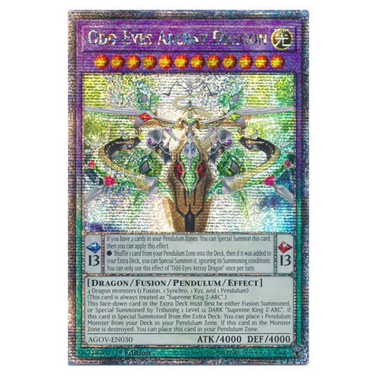 Yu-Gi-Oh! - Age of Overlord - Odd-Eyes Arcray Dragon (Quarter Century Secret Rare) AGOV-EN030a