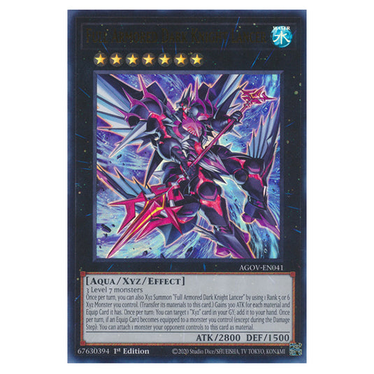 Yu-Gi-Oh! - Age of Overlord - Full Armored Dark Knight Lancer (Ultra Rare) AGOV-EN041