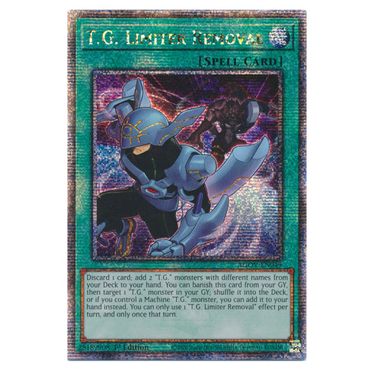 Yu-Gi-Oh! - Age of Overlord - T.G. Limiter Removal (Quarter Century Secret Rare) AGOV-EN049a
