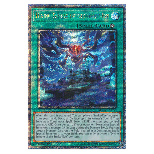 Yu-Gi-Oh! - Age of Overlord - Divine Temple of the Snake-Eye (Quarter Century Secret Rare) AGOV-EN056a