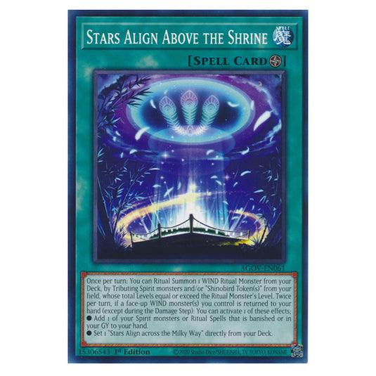 Yu-Gi-Oh! - Age of Overlord - Stars Align Above the Shrine (Common) AGOV-EN061 Yu-Gi-Oh! - Age of Overlord - Stars Align Above the Shrine (Common) AGOV-EN061