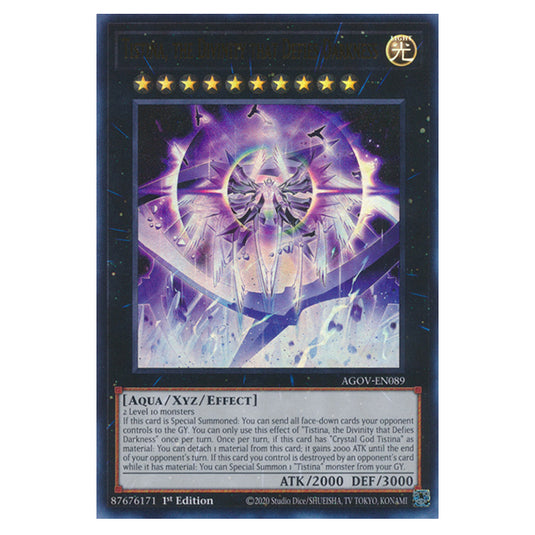 Yu-Gi-Oh! - Age of Overlord - Tistina, the Divinity that Defies Darkness (Quarter Century Secret Rare) AGOV-EN089a